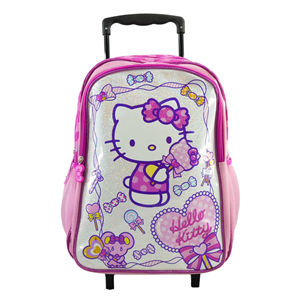 ست 12 در 1 کوله پشتی چرخدار 40 سانتی هلو کیتی مدل Trolly Bag - Promotion Items 12 in 1 - Hello Kitty _کوله پشتی